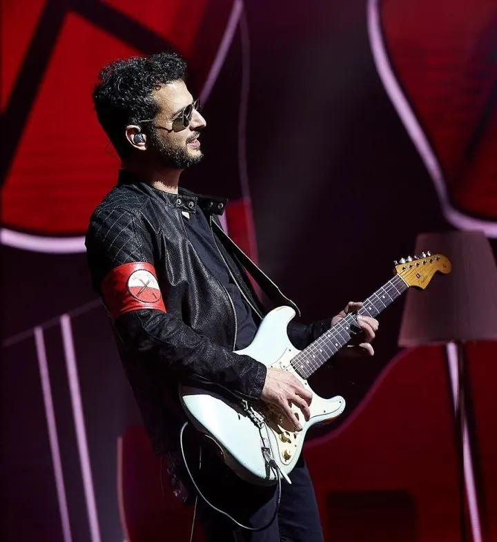 Joseph performing on stage